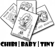 Baby, Chibi and Tiny Monster High Coloring Pages