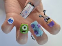 Kayleigh OConnor Nail Art Monsters Inc 3D