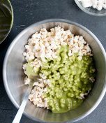 stir popcorn and green goo
