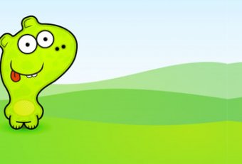 Green Monster Cartoon Character
