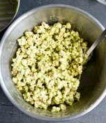 finished green slime popcorn