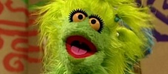 Green Monster on Sesame Street
