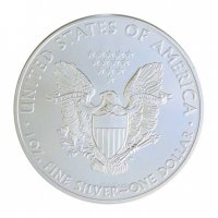 The 1 oz American Silver Eagle issued by the US Mint is one of the most popular silver bullion products sold today.