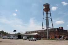 The parking lot and Lake Monster complex. Lake Monster will be located in the center building with the peaked roof.