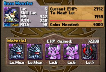 All monsters in Puzzles and Dragons