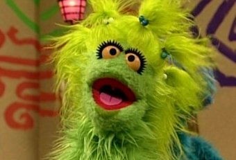 Green Monster on Sesame Street