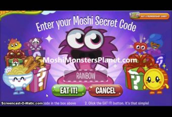Moshi monsters all codes