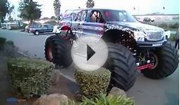 Lucas Oil Monster Truck on a parking lot
